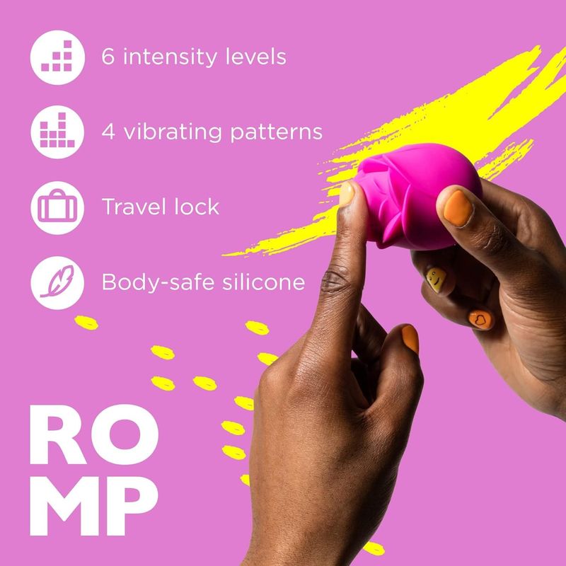 Stimulateur Clitoridien 2-en1 - Romp Rose 2 | Pleasure Air ROMP Sensations plus