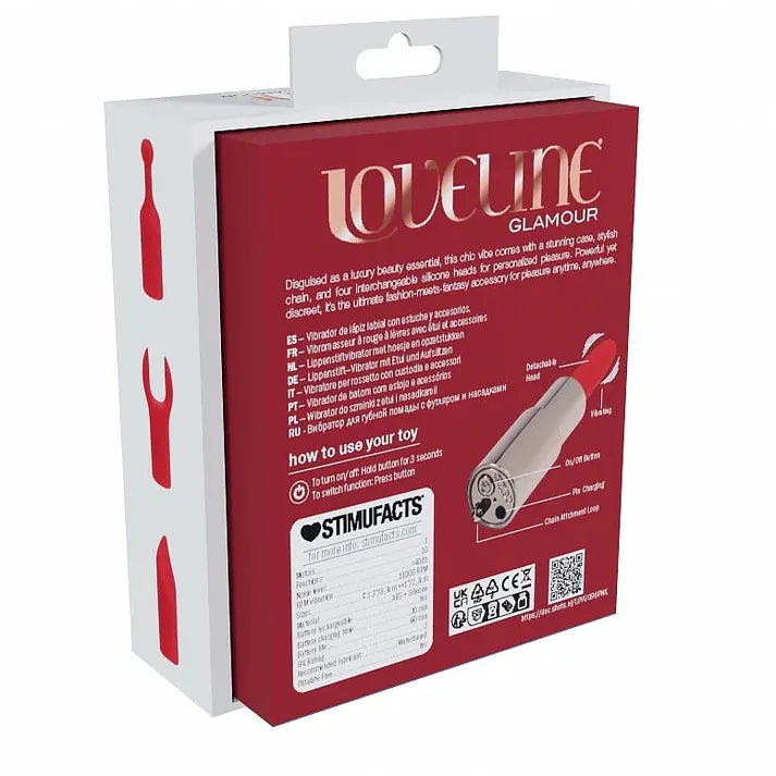 Stimulateur Clitoridien - Loveline Lipstick | 10 fonctions & 4 Embouts Sensations Plus Sensations plus