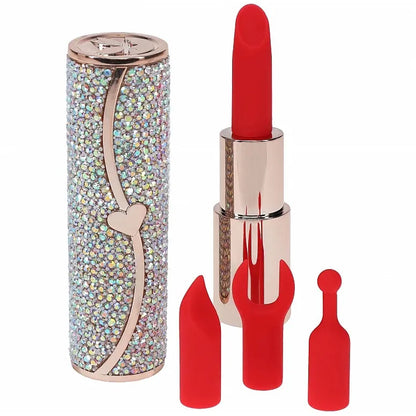 Stimulateur Clitoridien - Loveline Lipstick | 10 fonctions & 4 Embouts Sensations Plus Sensations plus