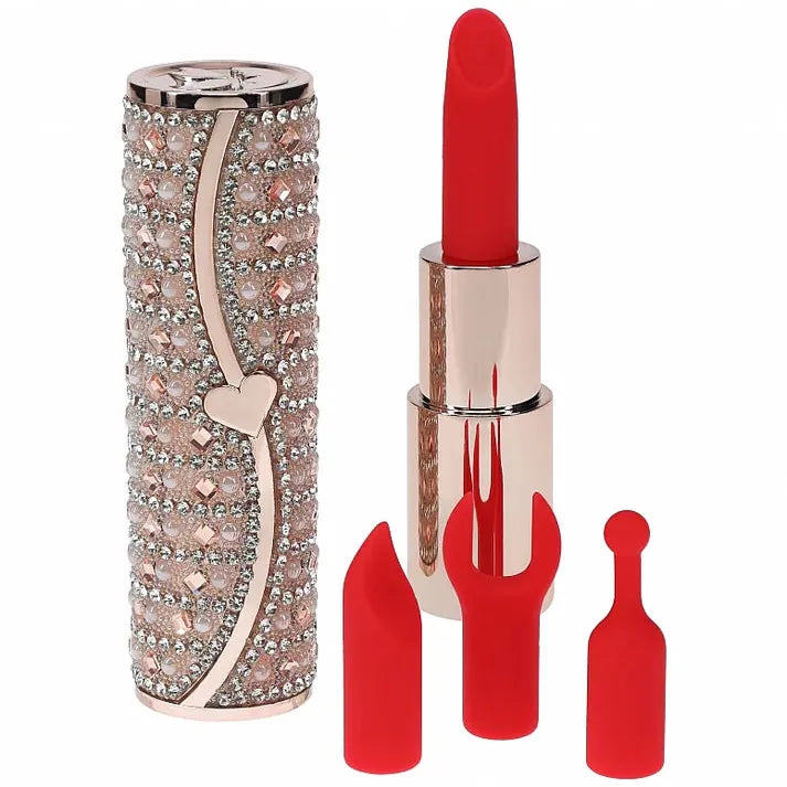 Stimulateur Clitoridien - Loveline Lipstick | 10 fonctions & 4 Embouts Sensations Plus Sensations plus