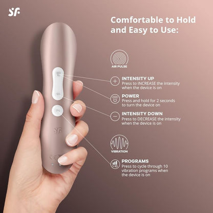 Stimulateur clitoridien - Satisfyer Pro 2+ | Air Pulse & Vibrations Satisfyer Sensations plus