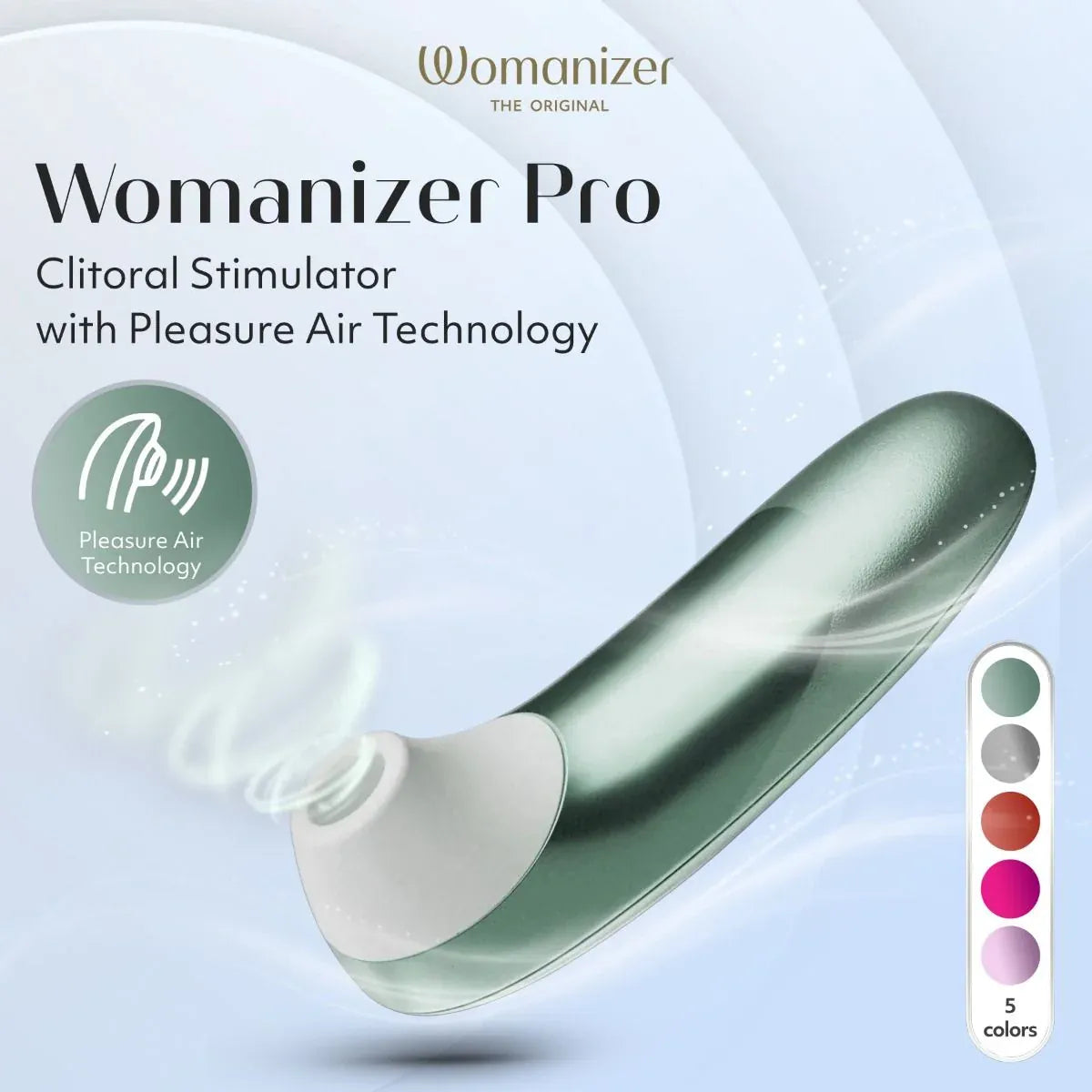 Stimulateur Clitoridien - Womanizer Pro | 11 Niveaux Pleasure Air Womanizer Sensations plus