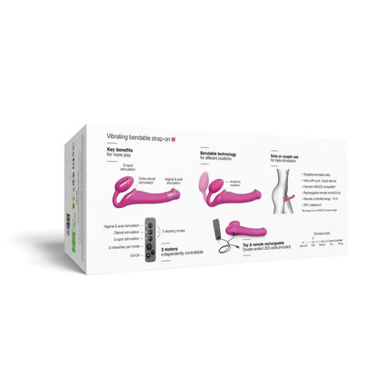 Strap-On Strapless Vibrant - Strap-On-Me | Medium, 3 Moteurs & Semi-Réaliste Strap-on-me Sensations plus