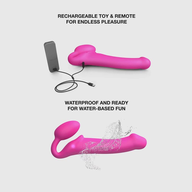 Strap-On Strapless Vibrant - Strap-On-Me | Medium, 3 Moteurs & Semi-Réaliste Strap-on-me Sensations plus