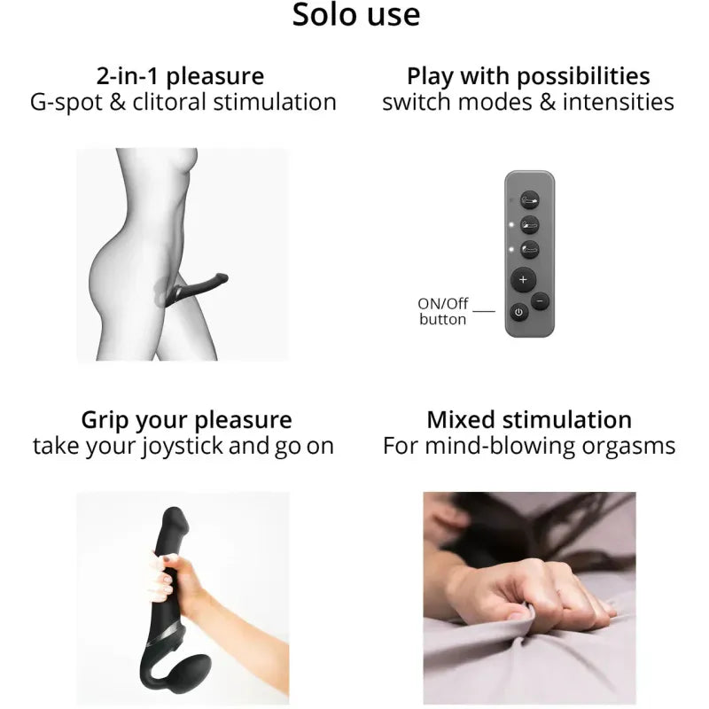 Strap-On Vibrant & Tapotements - Strap-On-Me Multi-Orgasme | Format Extra-Large Strap-on-me Sensations plus