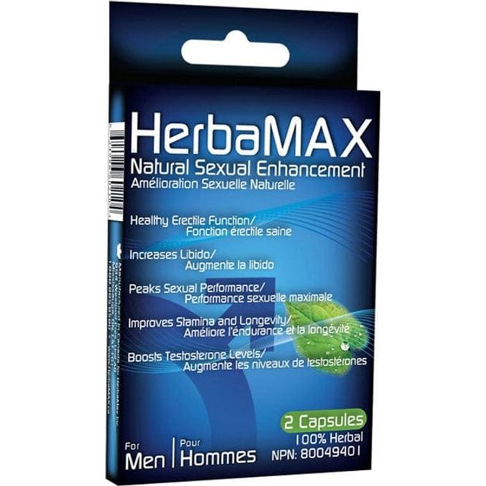 Supplément Sexuel - HerbaMAX - Pour Homme HerbaMAX Sensations plus