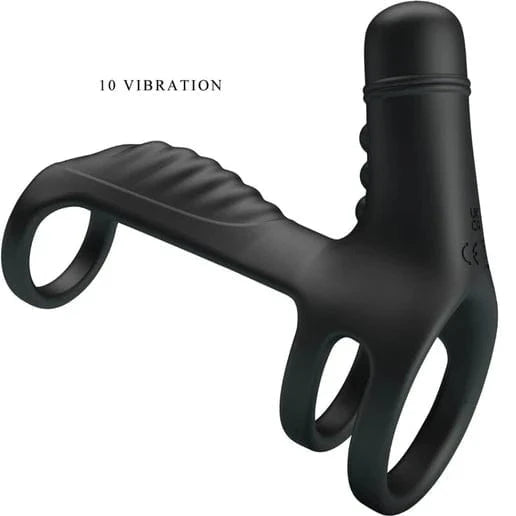 Triple Anneau Vibrant - Sling | Prolonge l’Érection & Réveille Clitoris & Point G Pretty Love Sensations plus