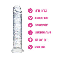 Dildo Realiste & Ventouse - Naturally Yours Gala | 6 po Clair Scintillant & Harnais Compatible
