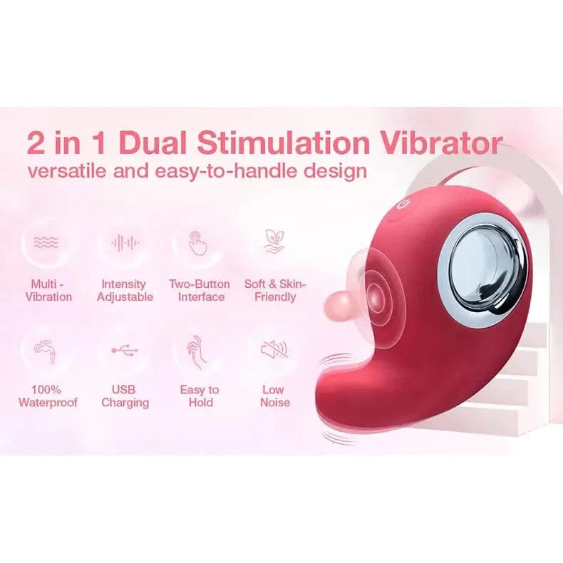 Vibrateur 2 en 1 - Secwell - Le petit Mignon Corail Secwell Sensations plus