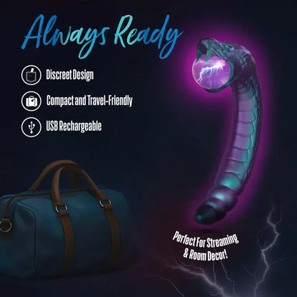 Vibrateur 2 en 1 - Temptasia Rattle Snake | Globe Plasma & Double stimulation électrisante Temptasia Sensations plus