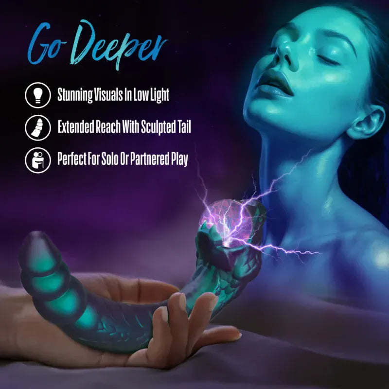 Vibrateur 2 en 1 - Temptasia Rattle Snake | Globe Plasma & Double stimulation électrisante Temptasia Sensations plus