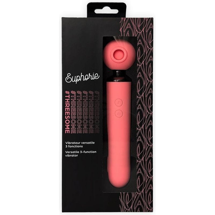 Vibrateur 3 en 1 Clitoris et Vaginal - Euphorie - #Threesome Euphorie Sensations plus