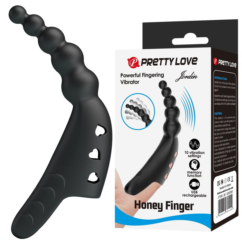 Vibrateur à Doigt - Pretty Love Jordin | Stimuler Point G, Clitoris & la Zone Anale Pretty Love Sensations plus