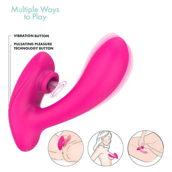 Vibrateur à Succion - Pure Love - Stacy's Dog - Pulsating Pleasure Dual Vibrator BMS Factory Sensations plus