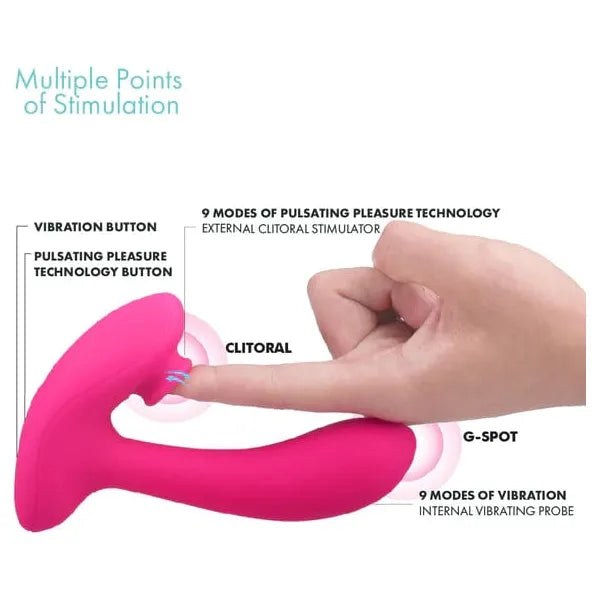 Vibrateur à Succion - Pure Love - Stacy's Dog - Pulsating Pleasure Dual Vibrator BMS Factory Sensations plus