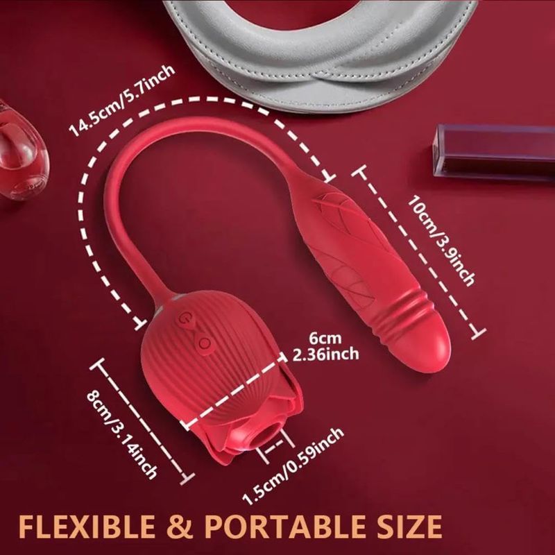 Vibrateur à Succion - Secwell - Rose Toy With Thrusting Secwell Sensations plus