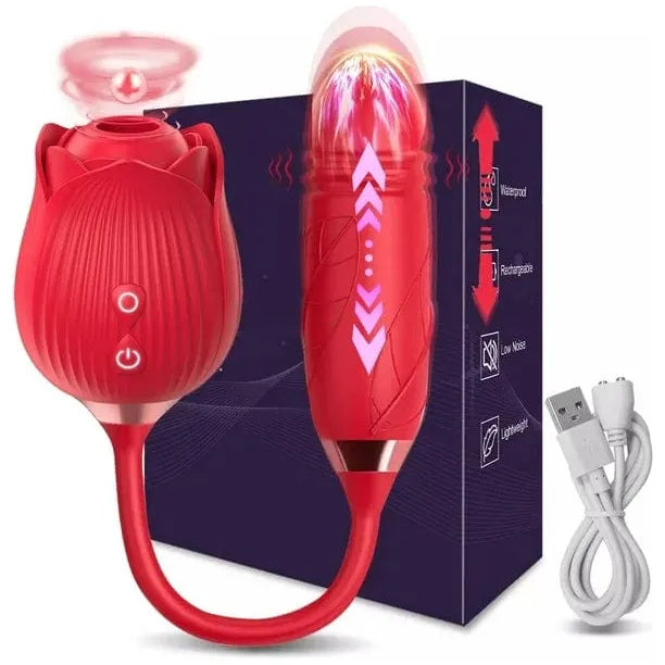 Vibrateur à Succion - Secwell - Rose Toy With Thrusting Secwell Sensations plus