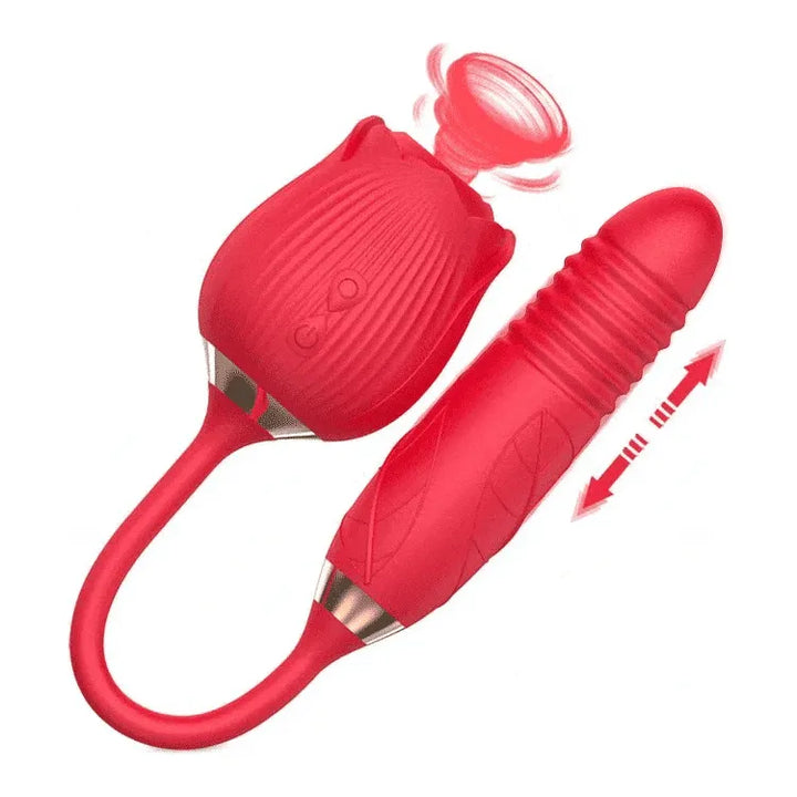 Vibrateur à Succion - Secwell - Rose Toy With Thrusting Secwell Sensations plus