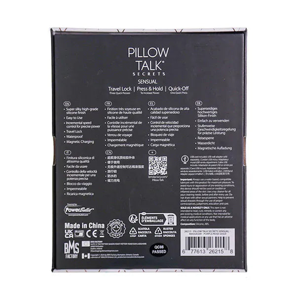 Vibrateur Double avec Mouvement - Pillow Talk Secrets  Sensual | Point G & Clitoris Pillow Talk Sensations plus