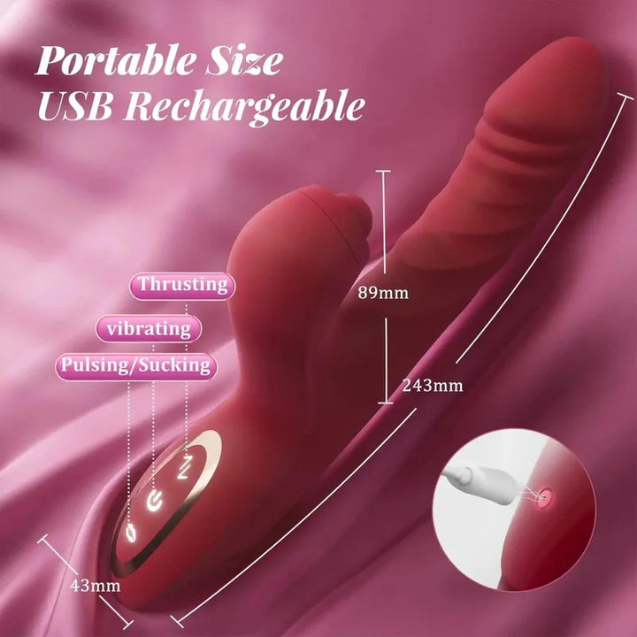 Vibrateur double stimulation 4 en 1 - Secwell - Le Glamour Secwell Sensations plus