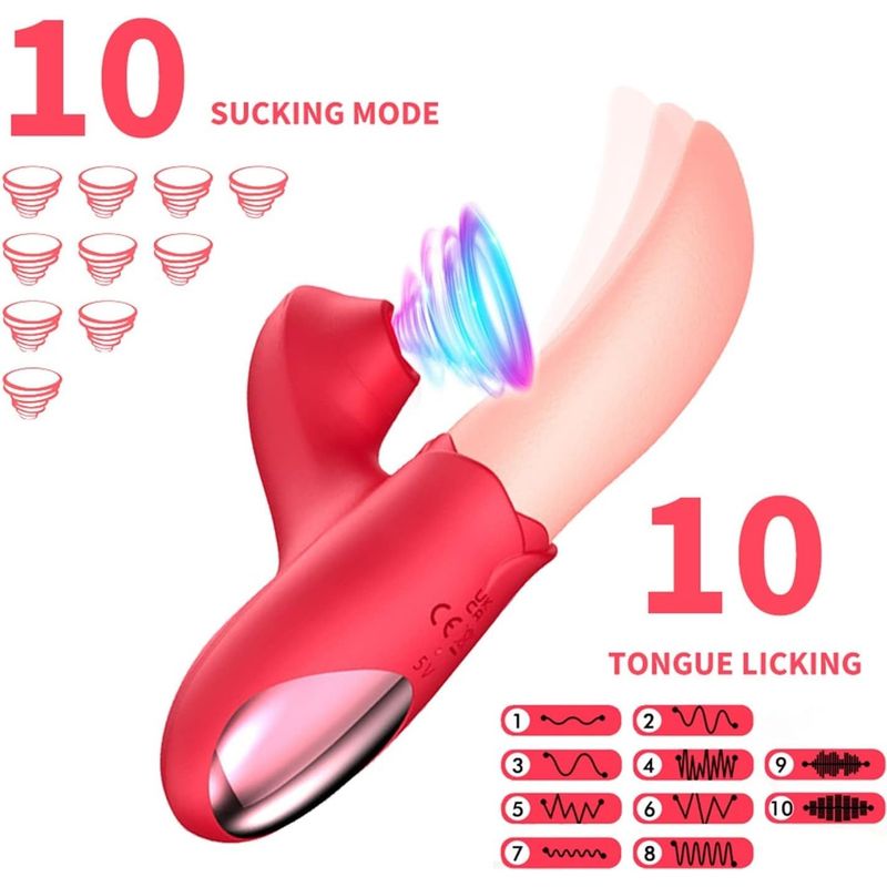 Vibrateur double stimulation a succion - Secwell - Devil's Tongue Secwell Sensations plus