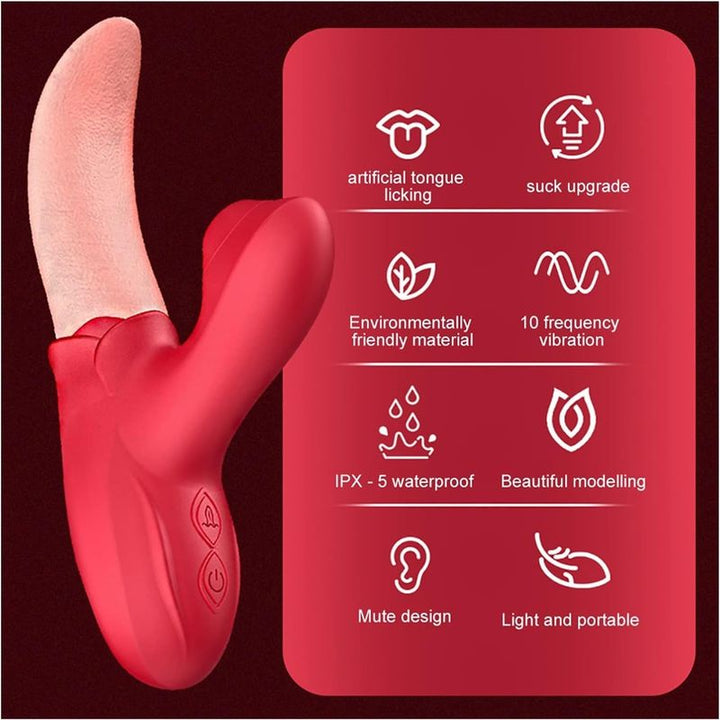 Vibrateur double stimulation a succion - Secwell - Devil's Tongue Secwell Sensations plus