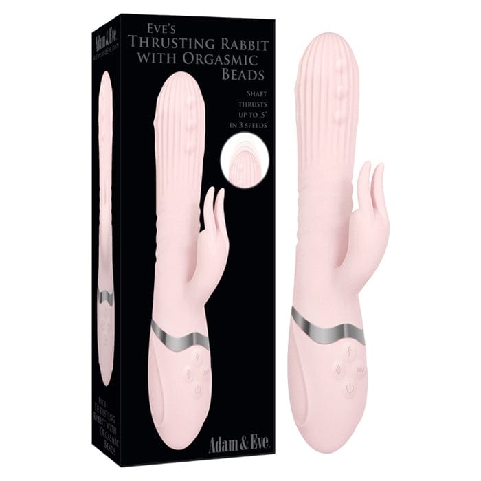 Vibrateur double stimulation - Adam & Eve - Eve's Thrusting Rabbit with Orgasmic Beads Adam & Eve Sensations plus