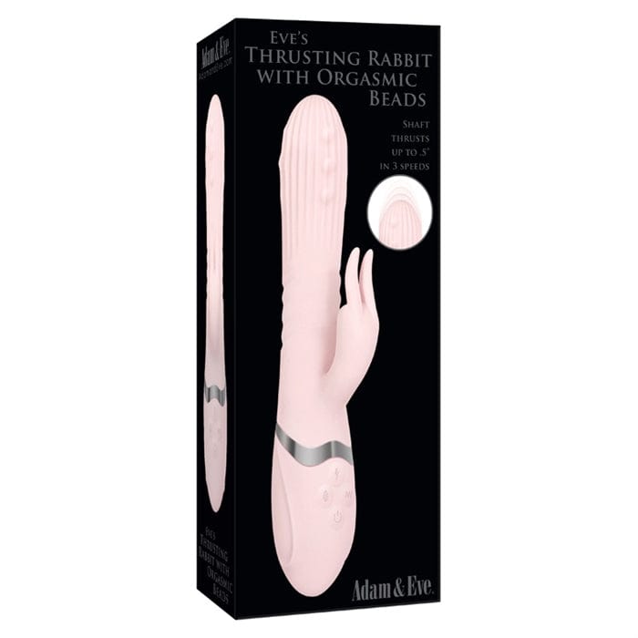 Vibrateur double stimulation - Adam & Eve - Eve's Thrusting Rabbit with Orgasmic Beads Adam & Eve Sensations plus