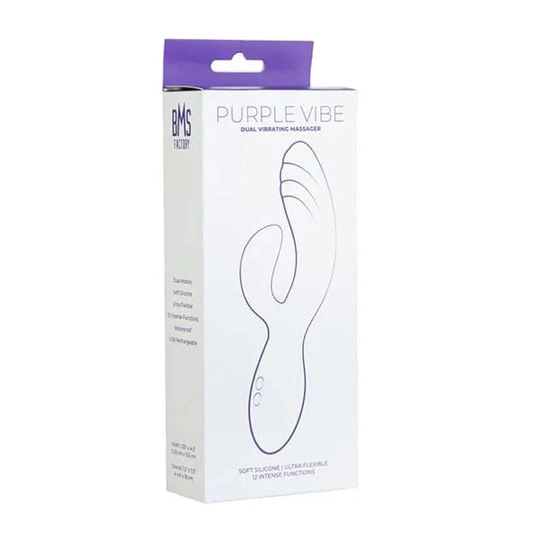 Vibrateur double stimulation - BMS Factory - Purple Vibe BMS Sensations plus