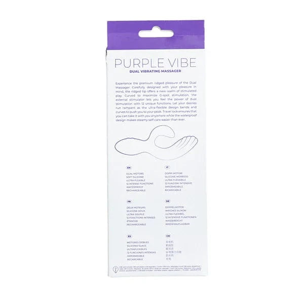 Vibrateur double stimulation - BMS Factory - Purple Vibe BMS Sensations plus