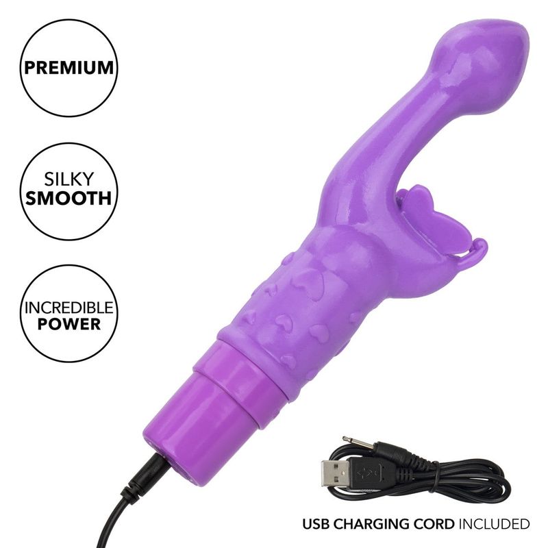 Vibrateur double stimulation`- Butterfly Kiss | Flexible & Waterproof pour un Plaisir Intense Calexotics Sensations plus
