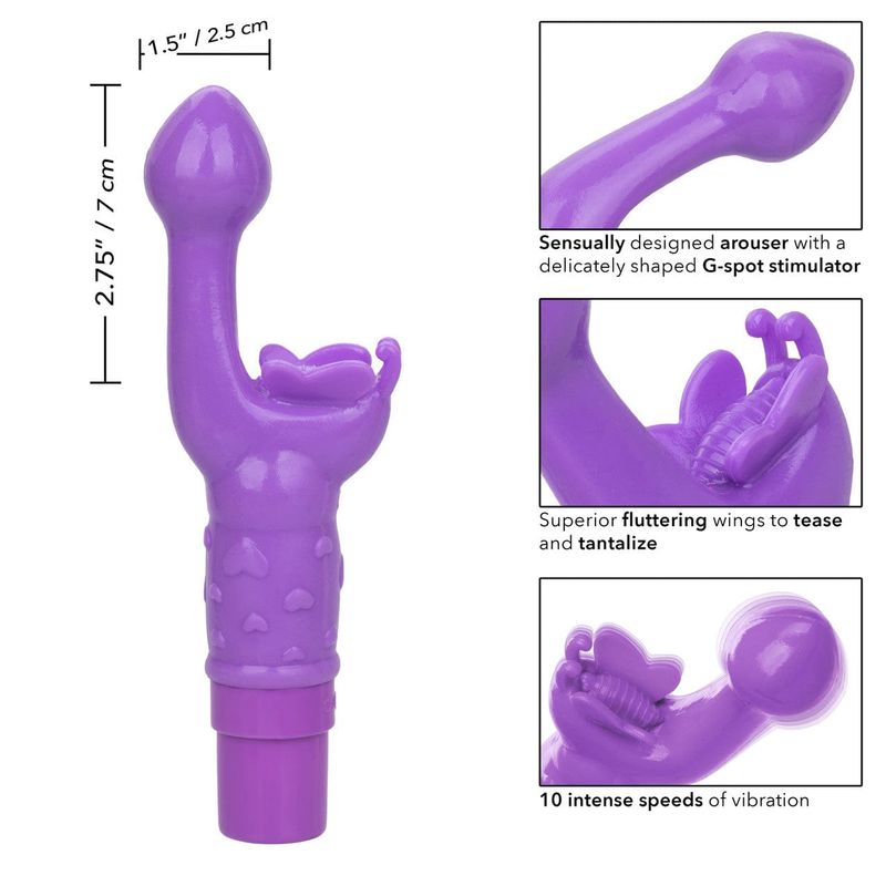 Vibrateur double stimulation`- Butterfly Kiss | Flexible & Waterproof pour un Plaisir Intense Calexotics Sensations plus