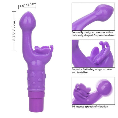 Vibrateur double stimulation`- Butterfly Kiss | Flexible & Waterproof pour un Plaisir Intense Calexotics Sensations plus