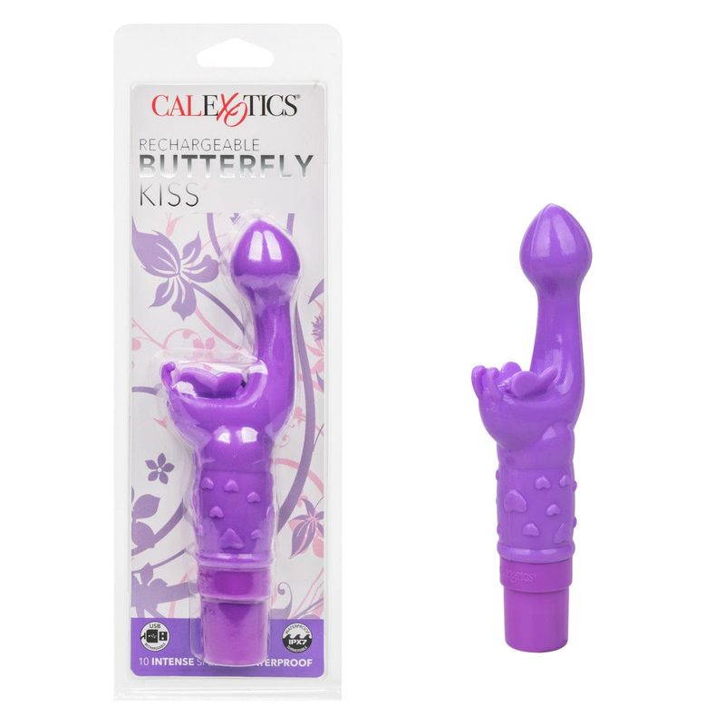 Vibrateur double stimulation`- Butterfly Kiss | Flexible & Waterproof pour un Plaisir Intense Calexotics Sensations plus