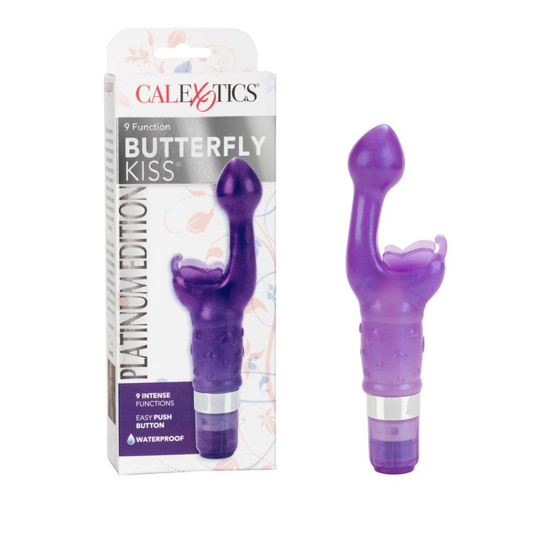 Vibrateur Double Stimulation - Butterfly Kiss Platinum Edition | 9 Fonctions, Clitoris & Point G CalExotics Sensations plus