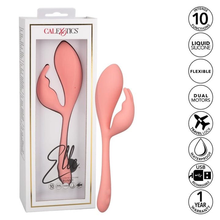 Vibrateur Double Stimulation - CalExotics - Elle Liquid Silicone Bunny Vibe CalExotics Sensations plus