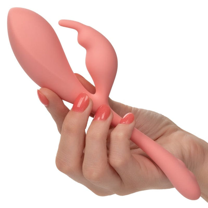 Vibrateur Double Stimulation - CalExotics - Elle Liquid Silicone Bunny Vibe CalExotics Sensations plus