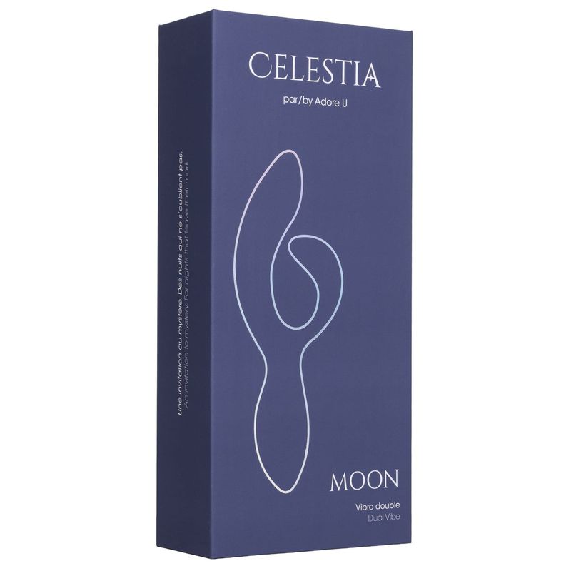 Vibrateur Double Stimulation - Celestia Moon Adore U | Clitoris & Point G Celestia - Adore U Sensations plus