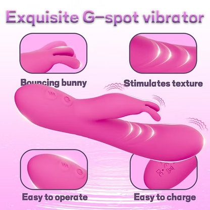 Vibrateur Double Stimulation - Jade Rabbit –  Puissant avec 10 Modes de Vibration Osez-Vous Sensations plus