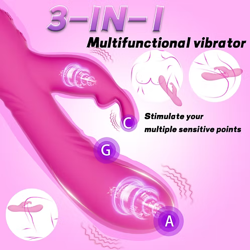 Vibrateur Double Stimulation - Jade Rabbit –  Puissant avec 10 Modes de Vibration Osez-Vous Sensations plus