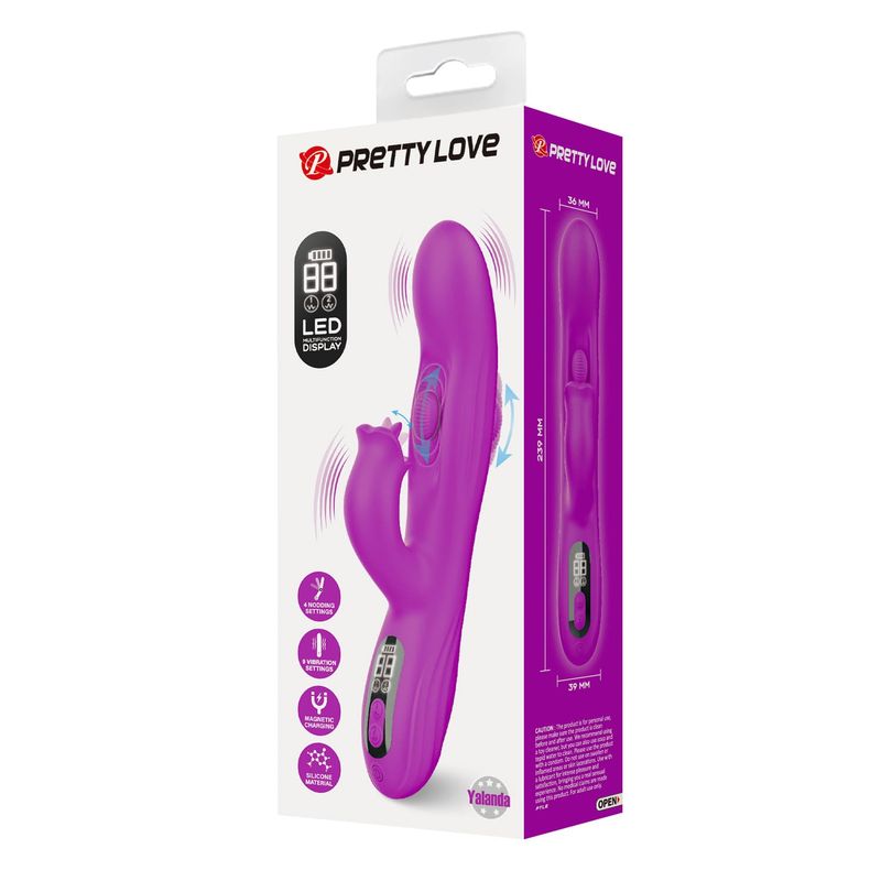 Vibrateur Double Stimulation Oscillant - Yalanda | Pretty Love Pretty Love Sensations plus