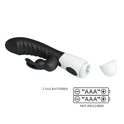 Vibrateur Double Stimulation - Pretty Love Naughty Bunny | 30 Modes, 2 Moteurs Pretty Love Sensations plus