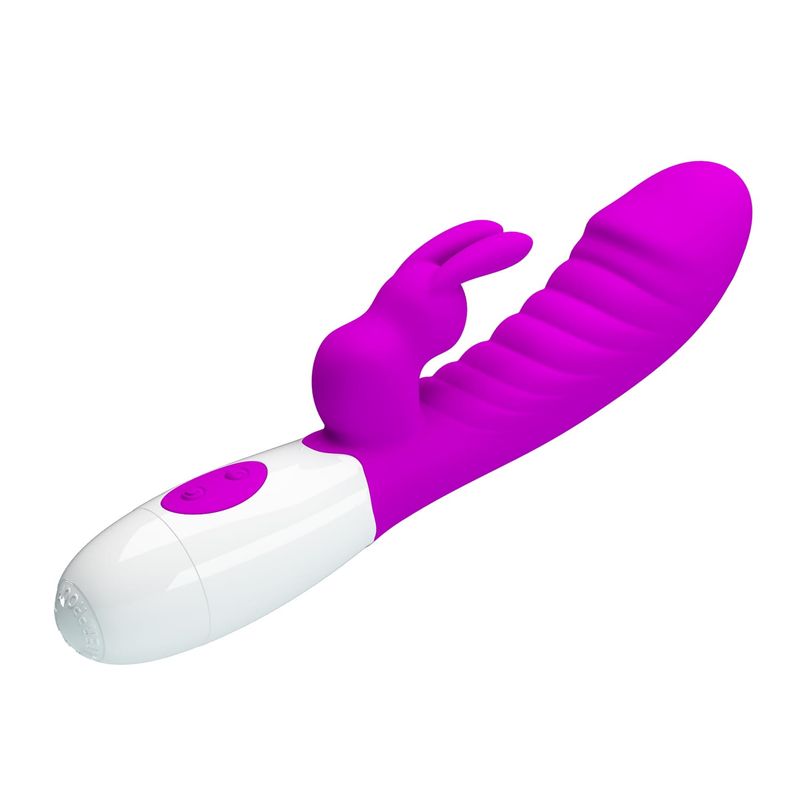 Vibrateur Double Stimulation - Pretty Love Naughty Bunny | 30 Modes, 2 Moteurs Pretty Love Sensations plus
