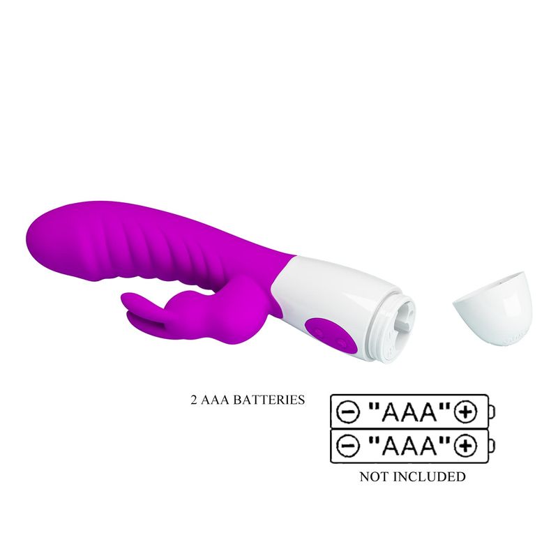 Vibrateur Double Stimulation - Pretty Love Naughty Bunny | 30 Modes, 2 Moteurs Pretty Love Sensations plus