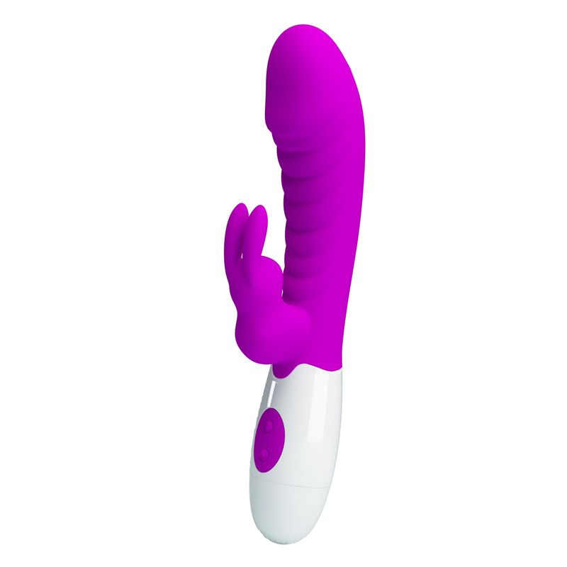 Vibrateur Double Stimulation - Pretty Love Naughty Bunny | 30 Modes, 2 Moteurs Pretty Love Sensations plus
