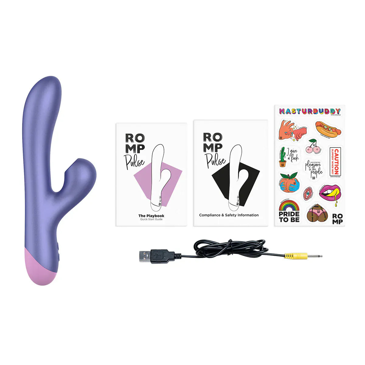 Vibrateur Double Stimulation - ROMP Pulse | Clitoris & point G ROMP Sensations plus