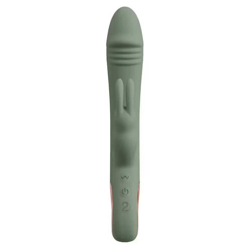 Vibrateur Double Stimulation - Slim Rabbit Olive | Vaginal & Clitoris, 10 modes & Étanche You2Toys Sensations plus