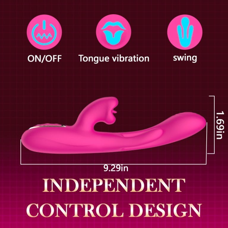 Vibrateur Double Stimulation - Tonvos Swimg G Spot | 10 Modes de Vibration & Mouvements Secwell Sensations plus