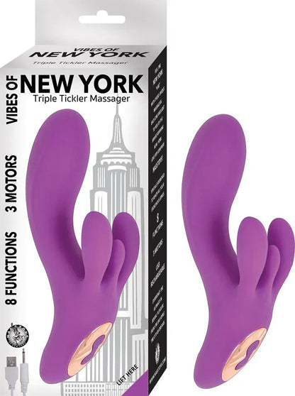 Vibrateur Double Stimulation - Triple Tickler Massager | 3 Moteurs Nasstoys Sensations plus