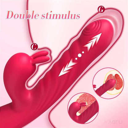 Vibrateur Double Stimulation & Va-et-Vient - Le Performant Lapin | Point G & Clitoris Secwell Sensations plus
